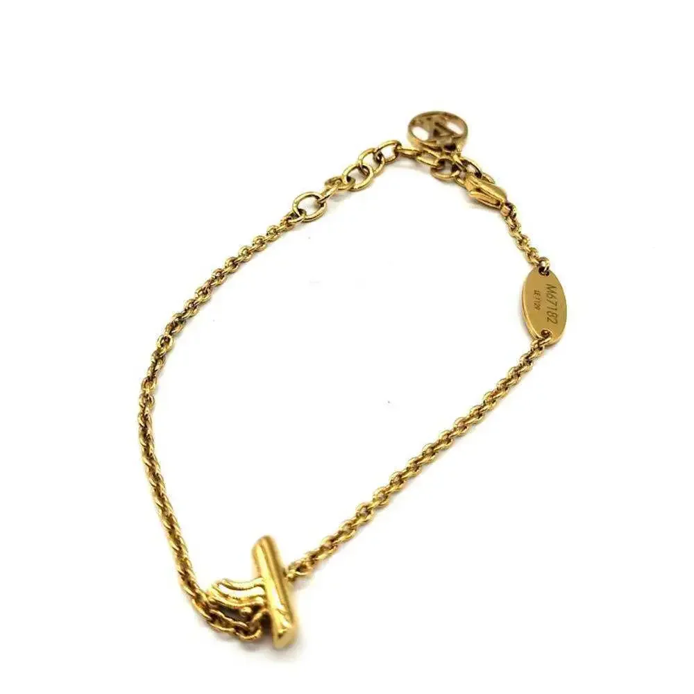 LOUIS VUITTON Gold Charm Bracelet
